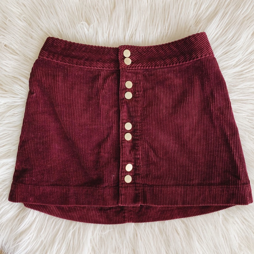 Abercrombie & Fitch || Button Skater Skirt